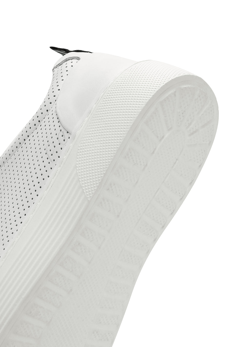 Erkek Beyaz Bağcıklı Deri Sneaker