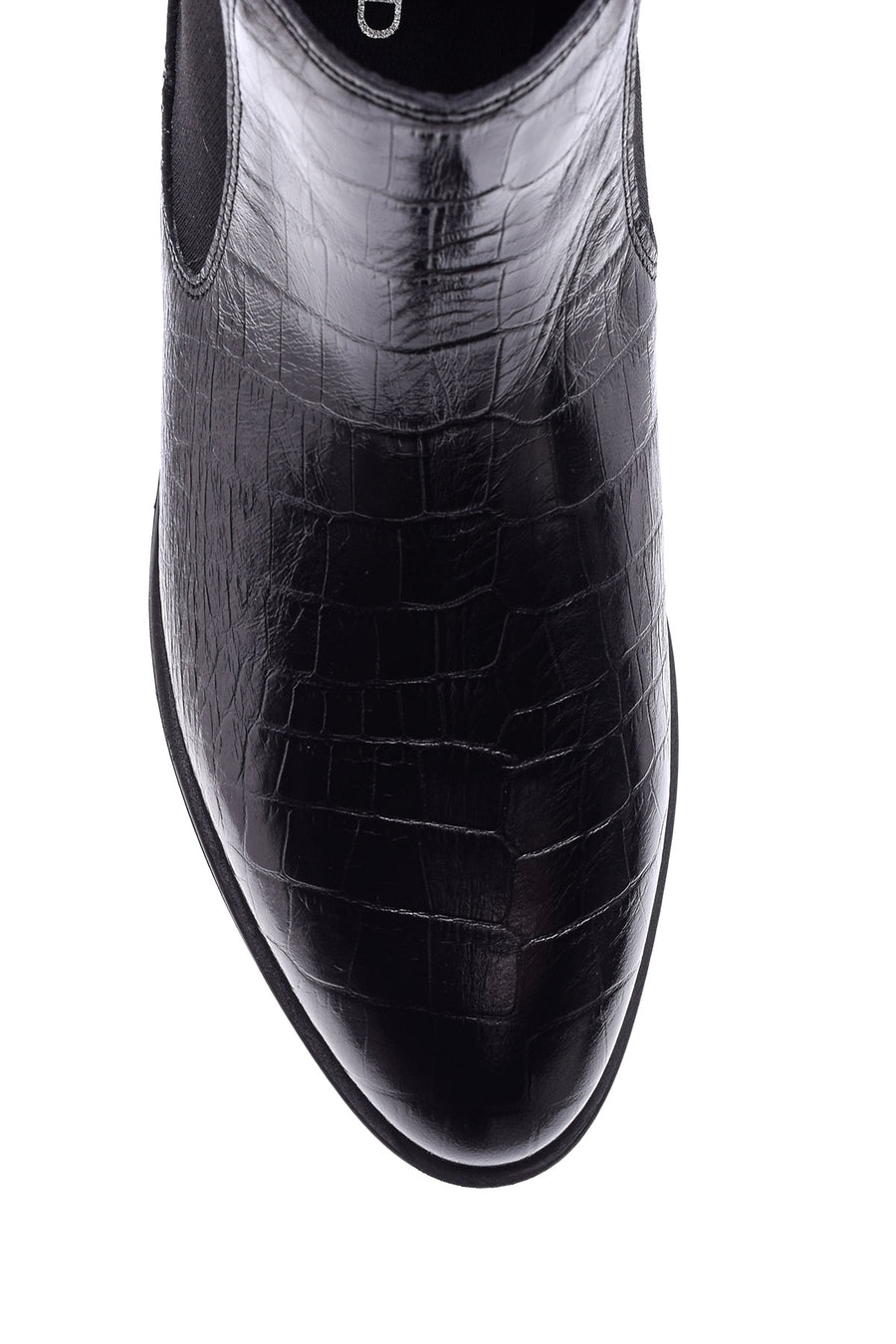 Women's Crocodile Patterned Leather Boots
