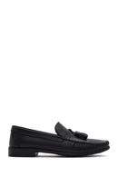 Erkek Siyah Püsküllü Deri Casual Loafer | Derimod