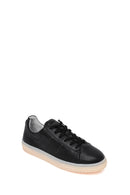 Kadın Siyah Bağcıklı Deri Sneaker | Derimod