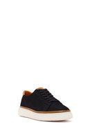 Male Black Lace-Up Nubuck Leather Sneaker | Derimod
