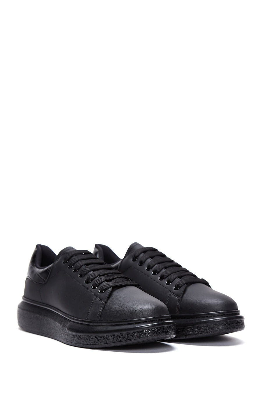 Erkek Siyah Kalın Tabanlı Sneaker