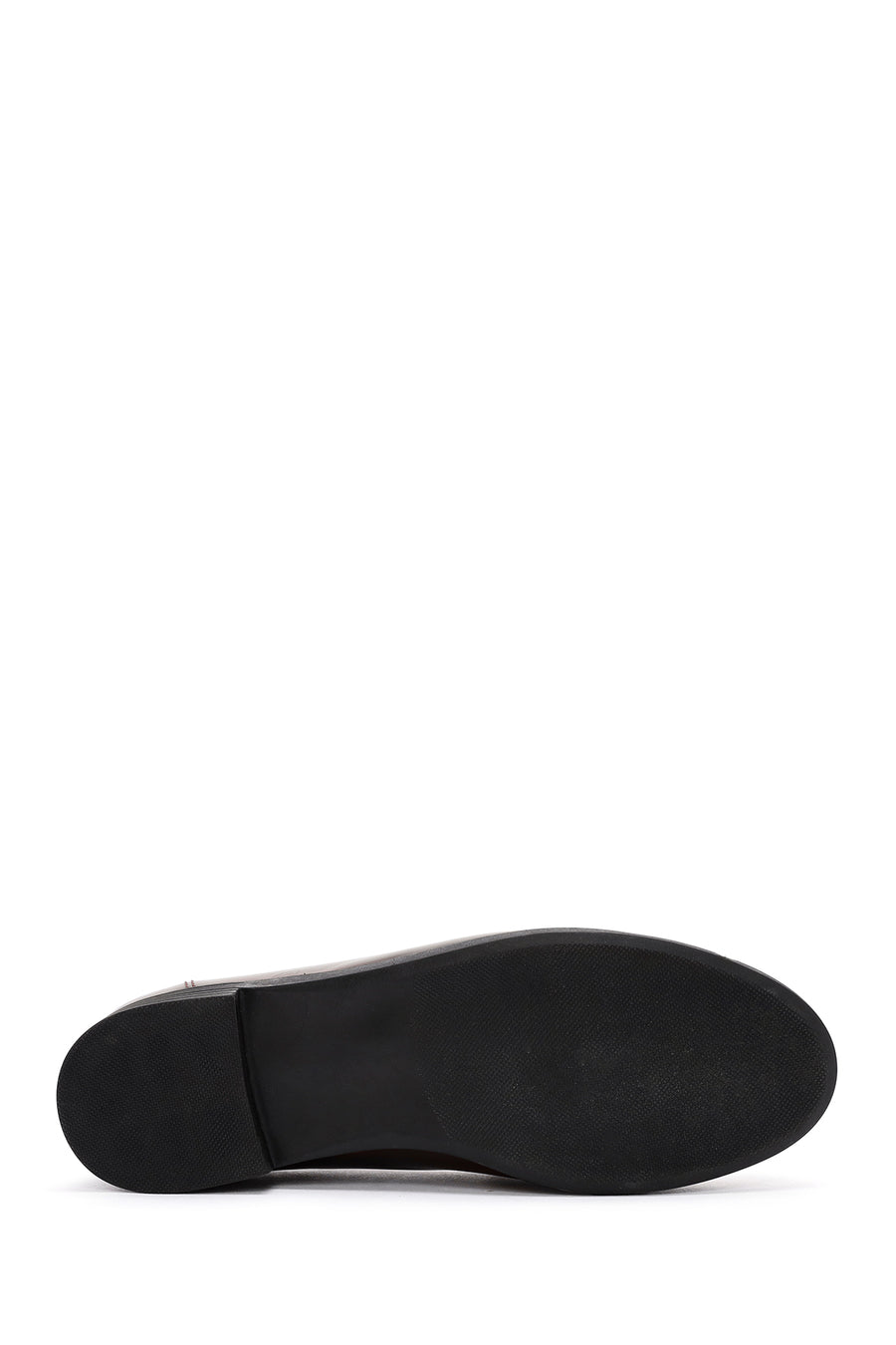 Kadın Bordo Toka Detaylı Deri Maskülen Loafer
