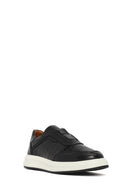 Erkek Siyah Desenli Deri Sneaker | Derimod