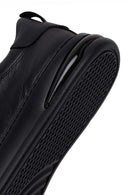 Erkek Siyah Bağcıklı Deri Sneaker | Derimod