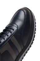 Erkek Lacivert Deri Casual Sneaker | Derimod