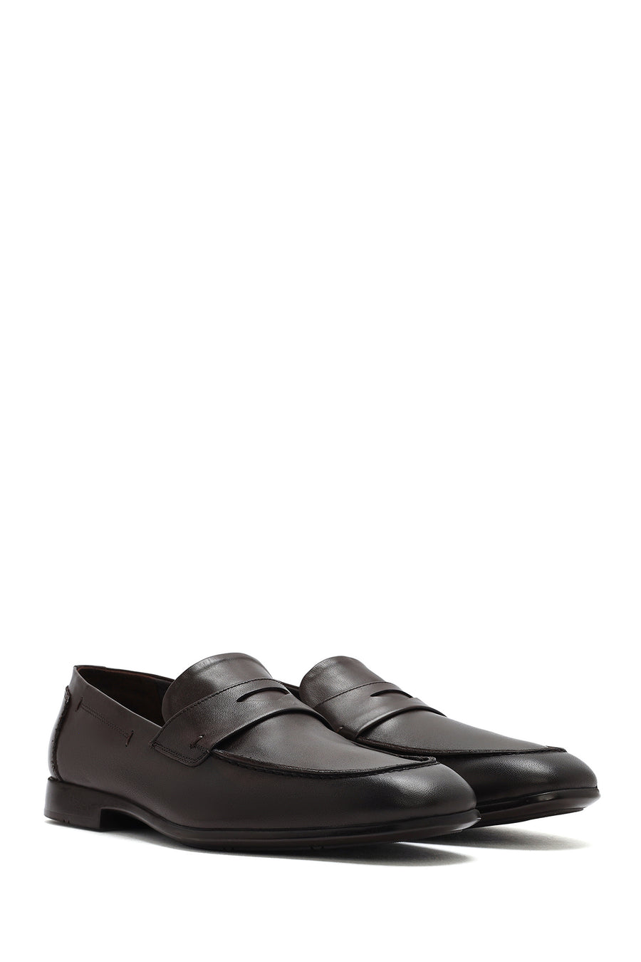 Erkek Kahverengi Deri Casual Loafer