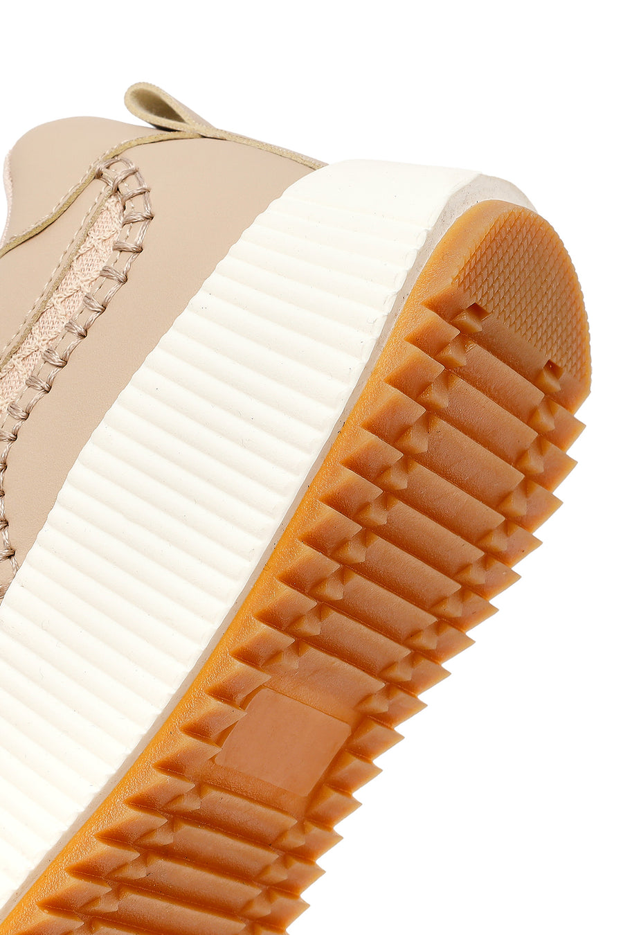 Kadın Bej Kalın Tabanlı Sneaker