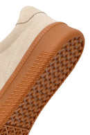 Kadın Bej Bağcıklı Süet Deri Sneaker | Derimod