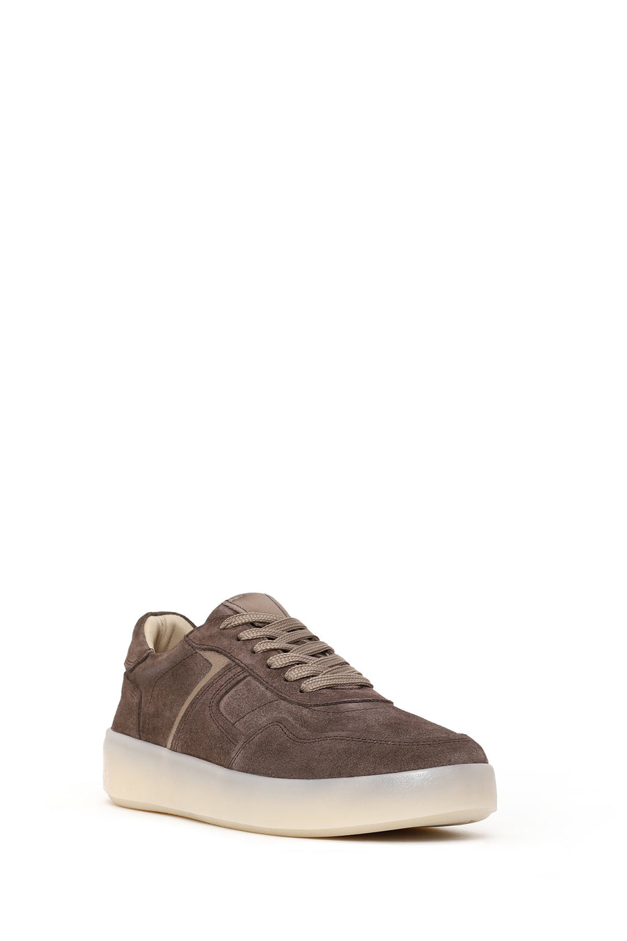 Kadın Vizon Bağcıklı Süet Deri Sneaker