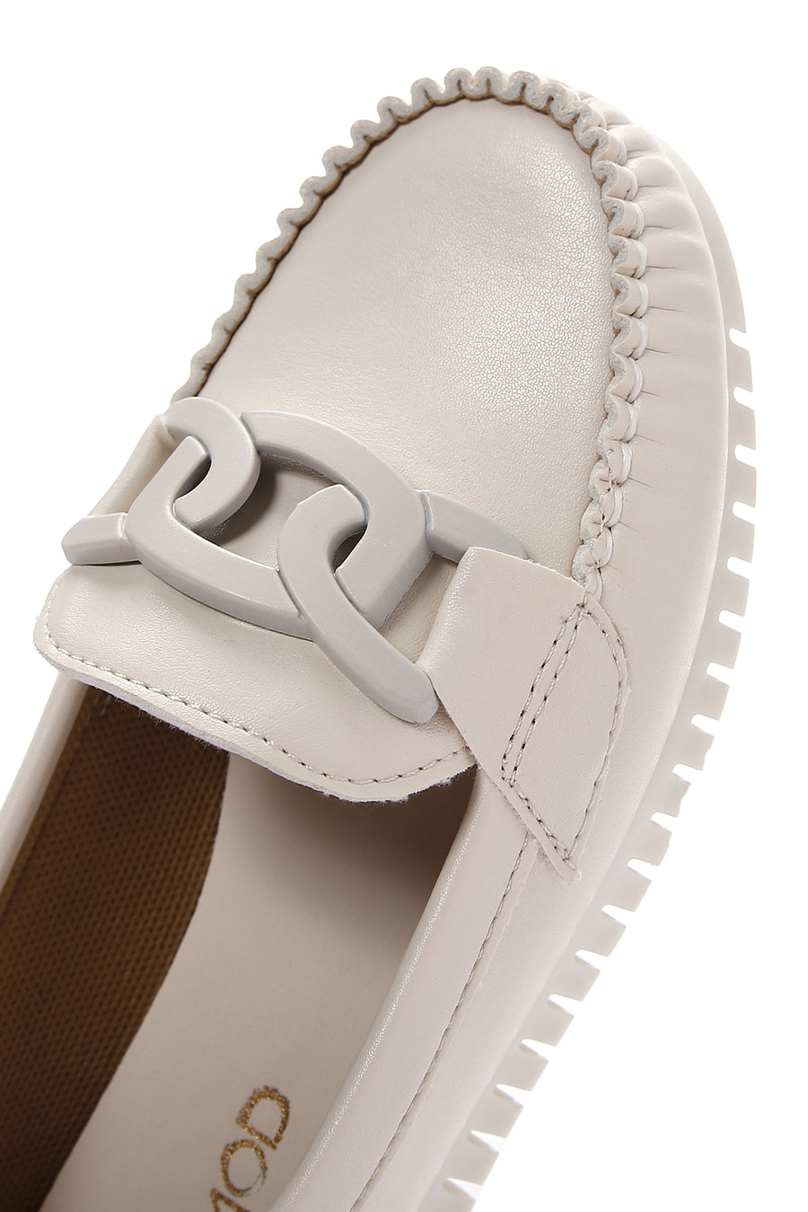 Kadın Bej Toka Detaylı Loafer