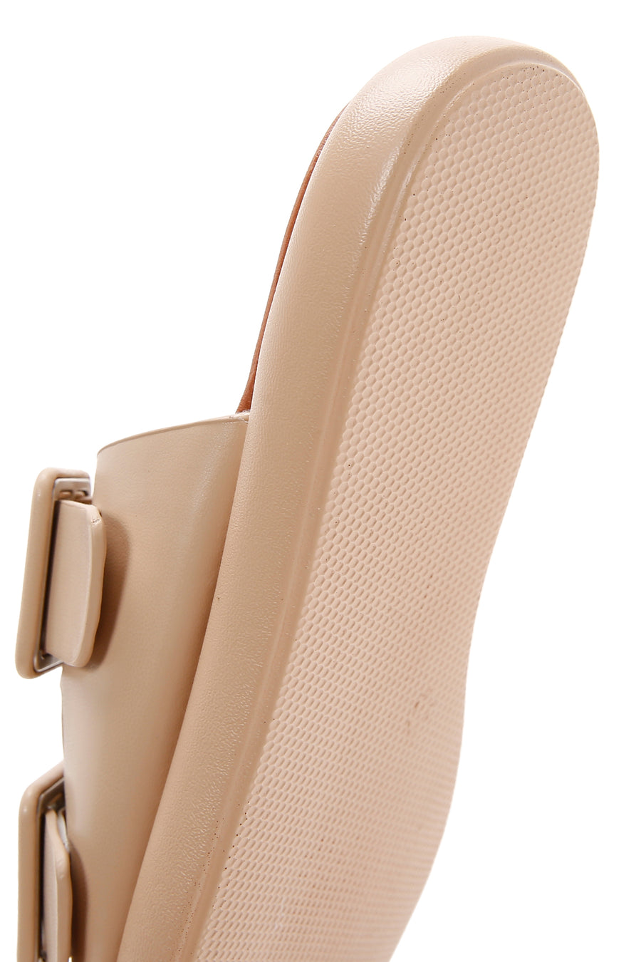 Women's Beige Double Buckle Slippers