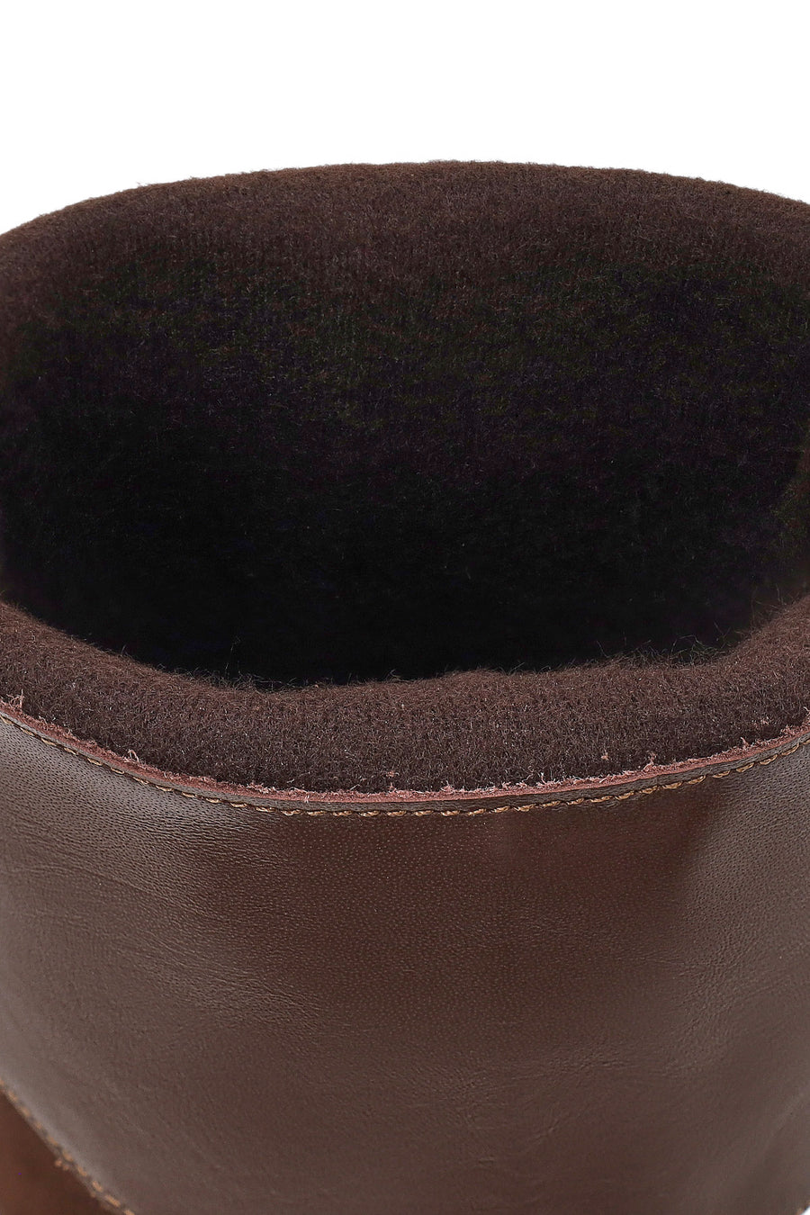 Woman Brown Chunky Heeled Suede Leather Cowboy Boots
