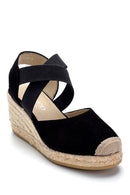 Women's Leather Suede Detailed Espadrilles | Derimod