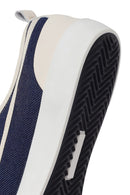 Woman Blue Lace-Up Jean Leather Sneaker | Derimod