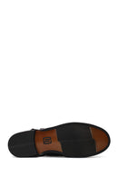 Derimod Black Male Black Leather Buckled Summery / Summer Shoes | Derimod