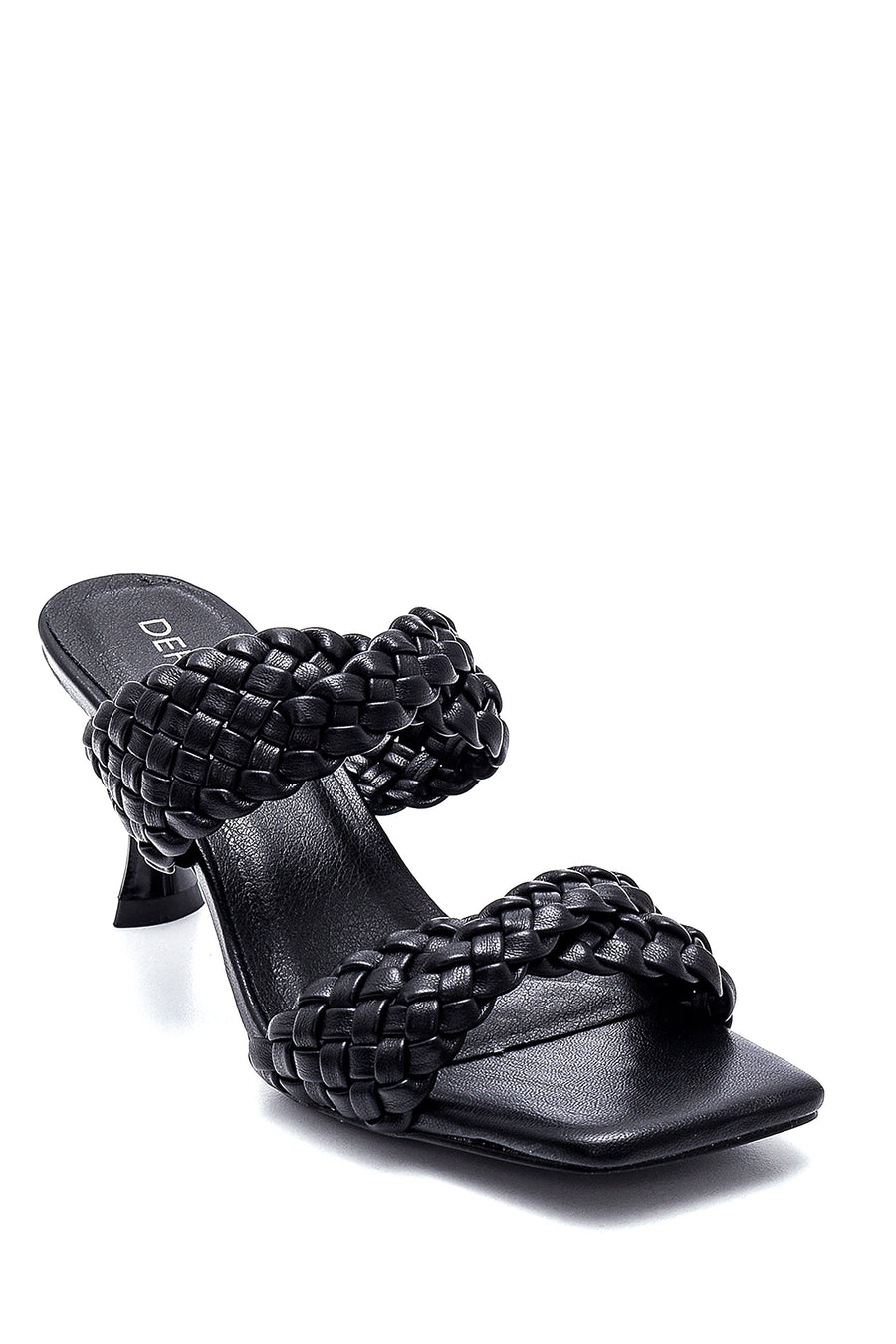 Women's Knitted Detailed Heeled Slippers
