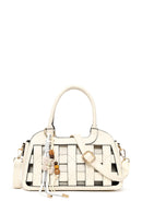 Woman Cream Long-Strap Knitted Mini Shoulder Bag | Derimod
