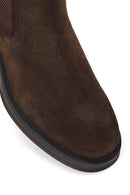 Male Brown Suede Chelsea Boots | Derimod