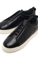 Erkek Siyah Deri Sneaker | Derimod