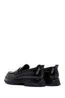 Male Black Thick-Soled Leather Loafer | Derimod