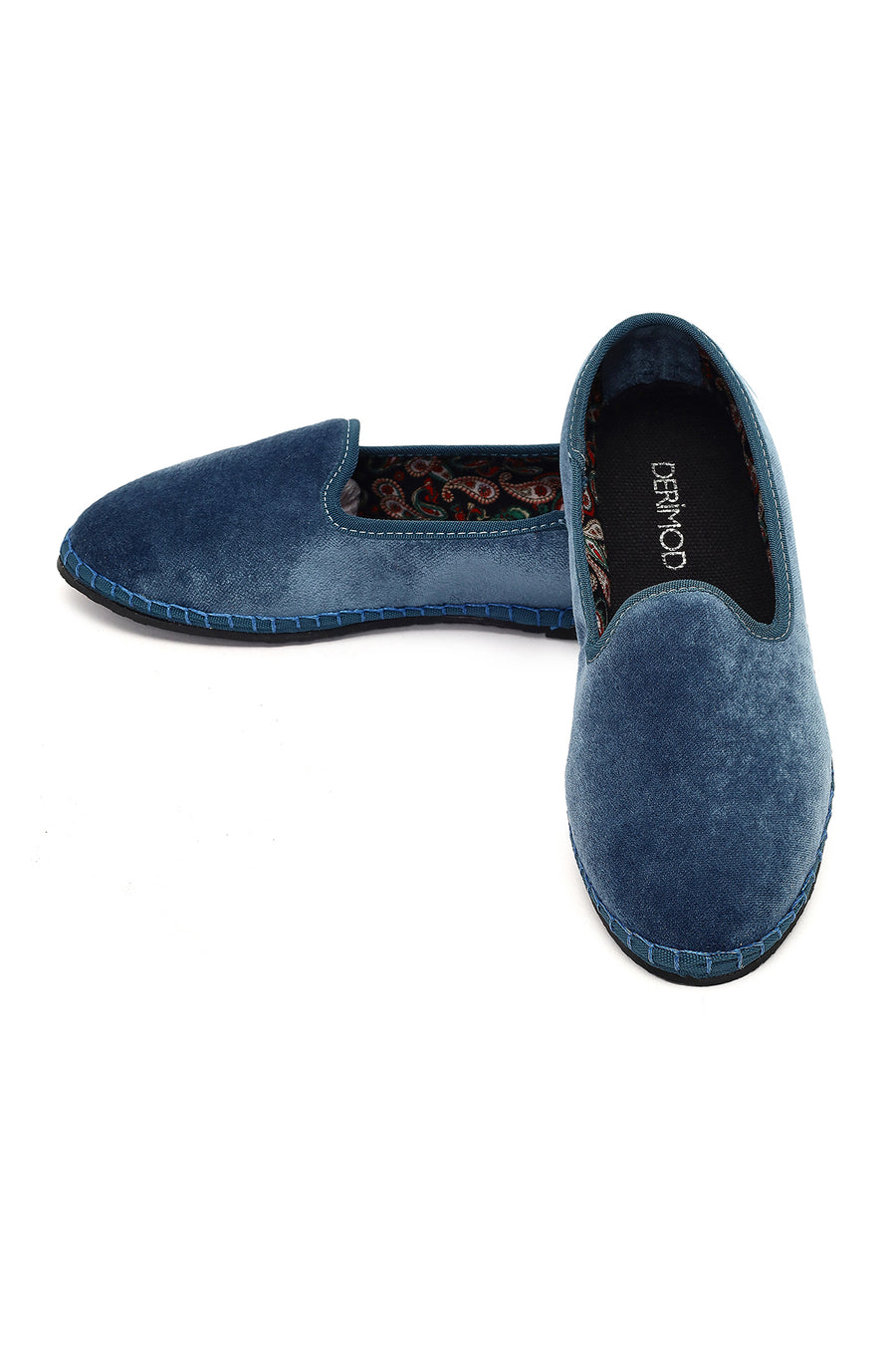 Women's Blue Fabric Loafer