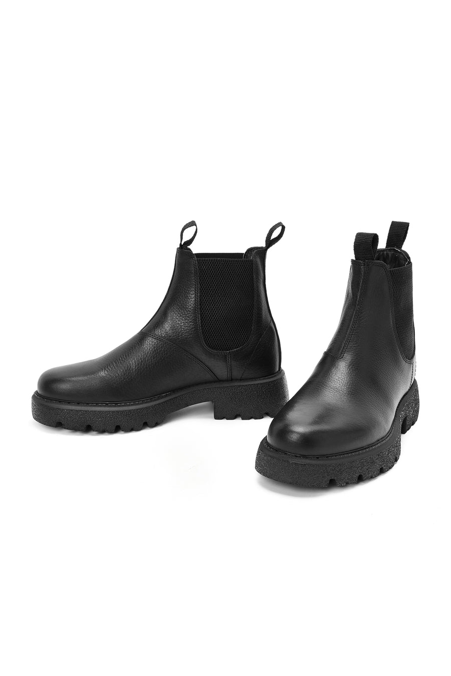 Male Black Leather Chelsea Boots