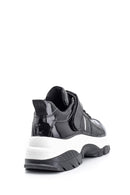 Women's High-Based Sneaker with Patent Leather Detail | Derimod