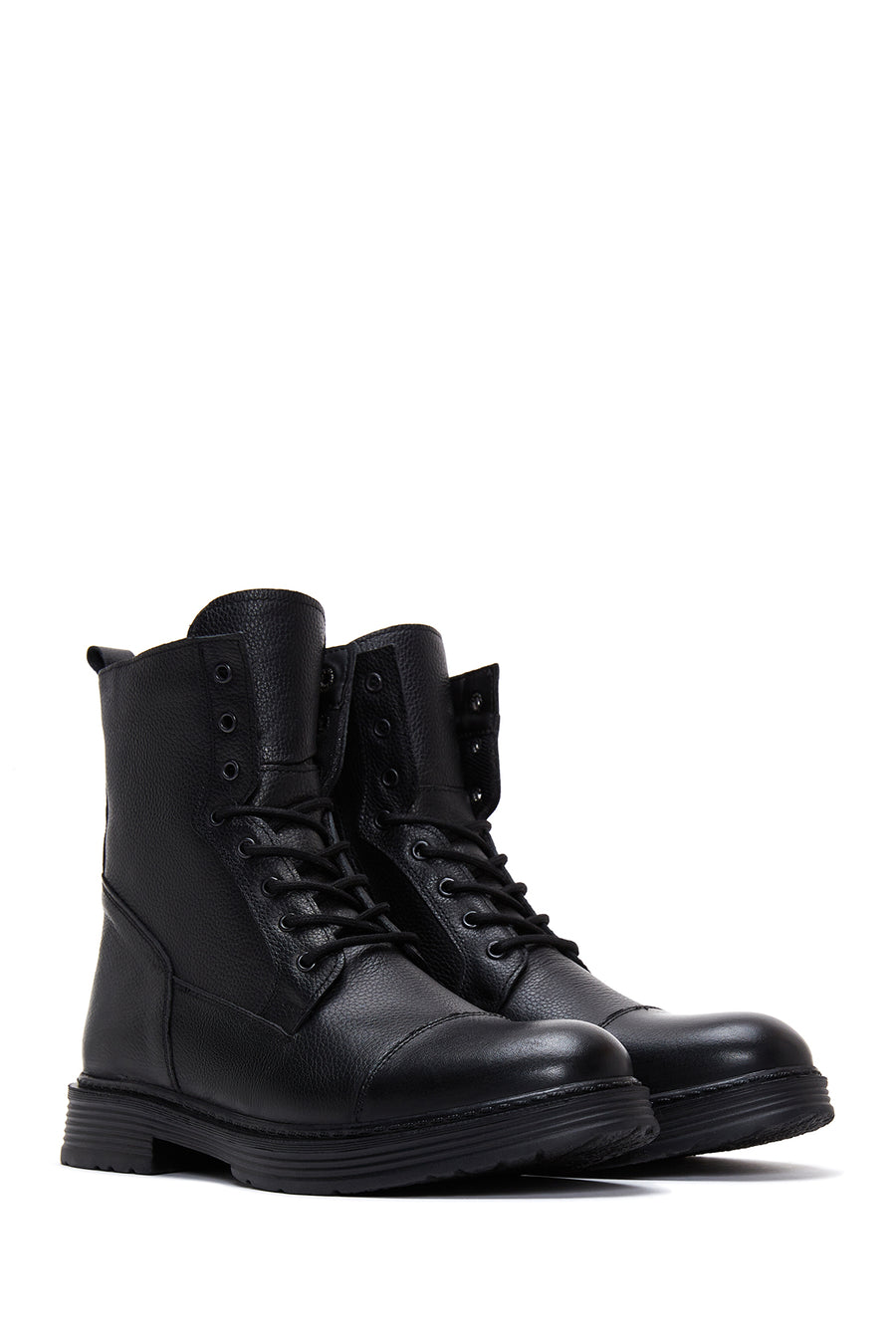 Men's Leather Zippered Boots