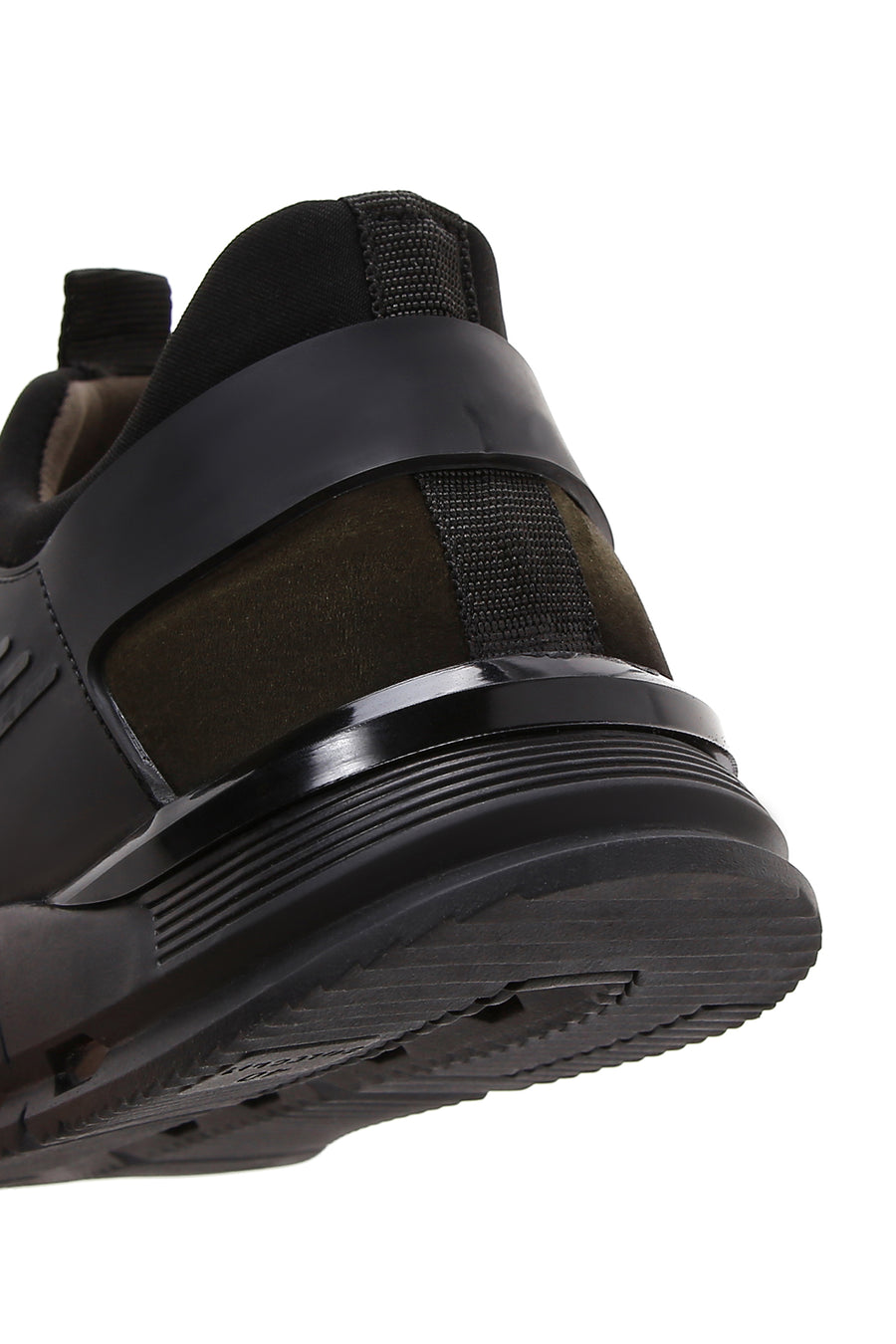 Erkek Haki Bağcıklı Nubuk Deri Sneaker