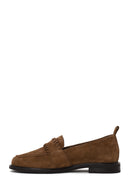 Kadın Taba Süet Deri Maskülen Loafer | Derimod