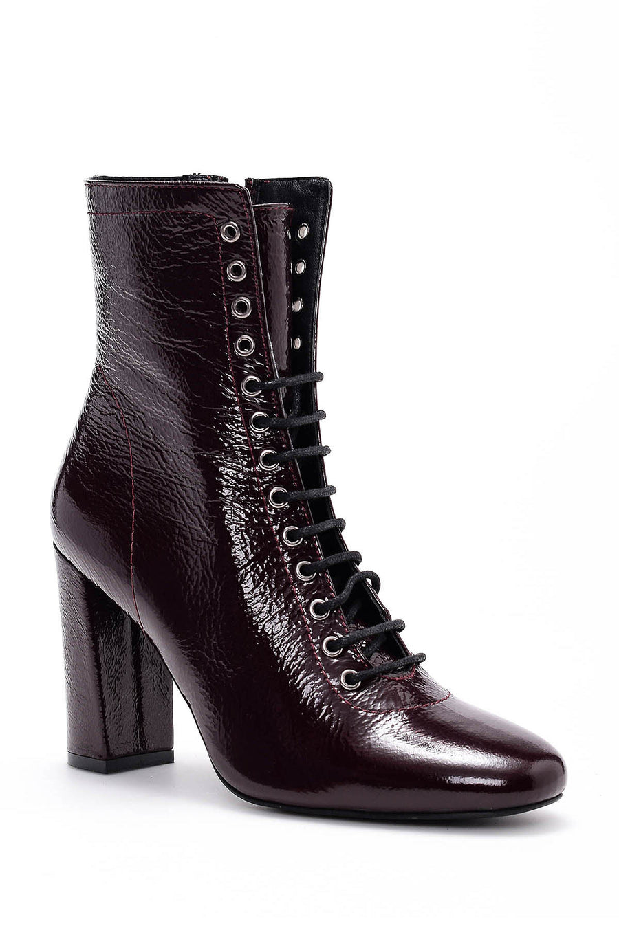 Women's Heeled Patent Leather Boots