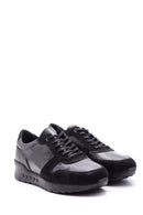 Erkek Süet Detaylı Deri Sneaker | Derimod