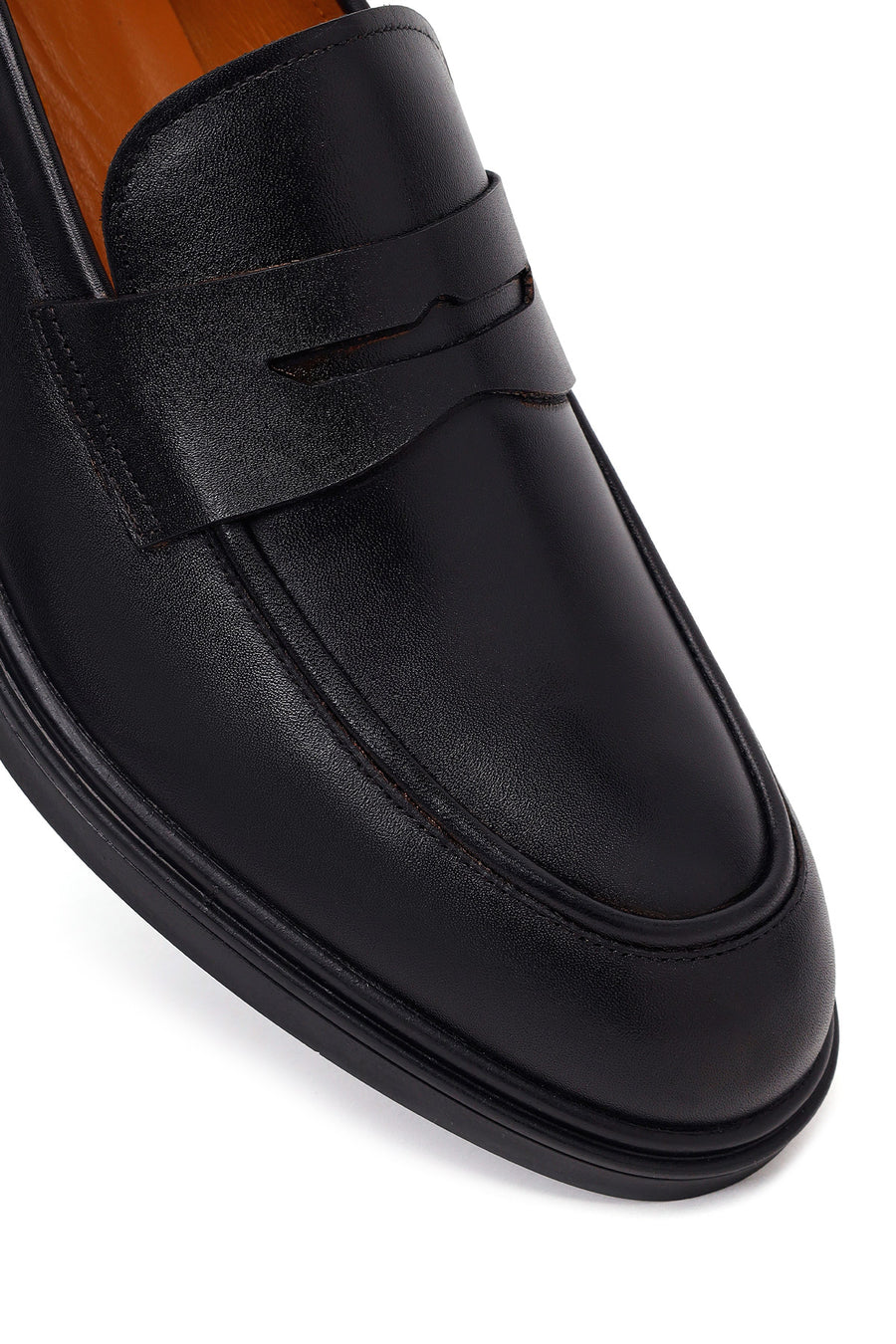 Male Black Leather Casual Loafer