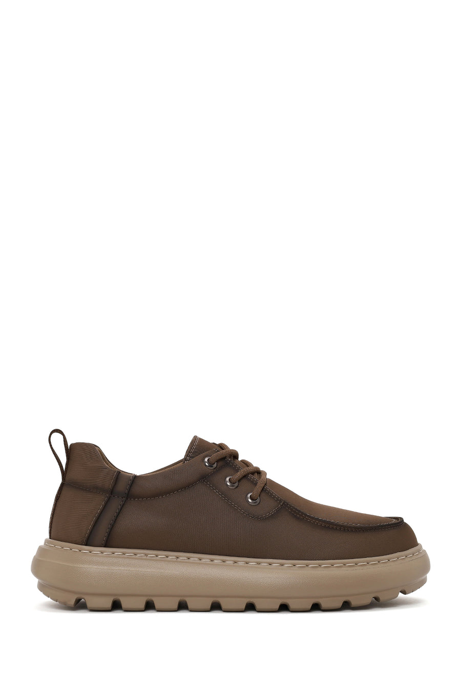 Derimod Zero Male Brown Lace-up Thick-soled Fabric Casual Shoes WM680074KK | Derimod