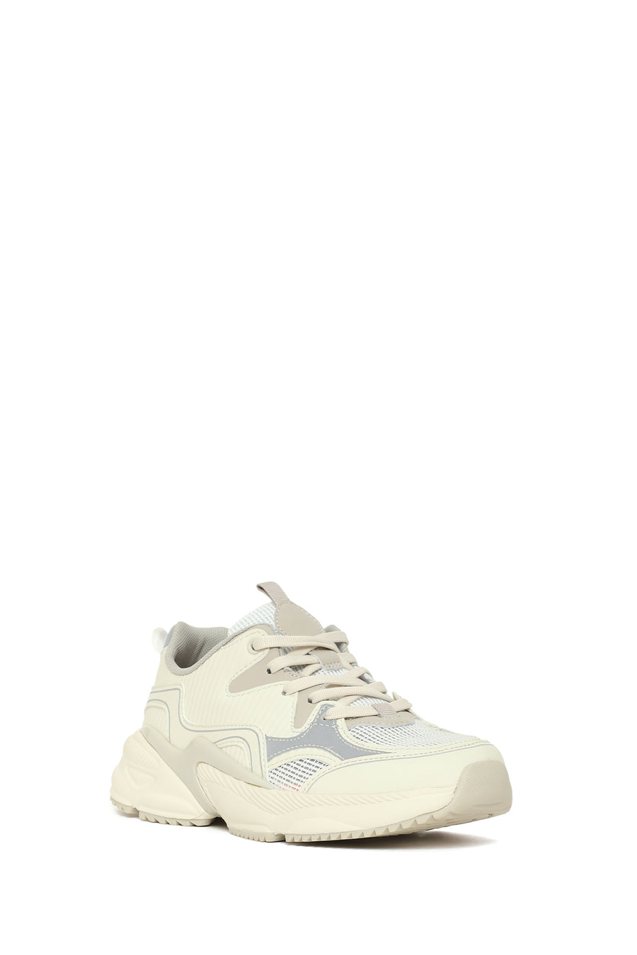 Kadın Gri Kalın Tabanlı Bağcıklı Sneaker