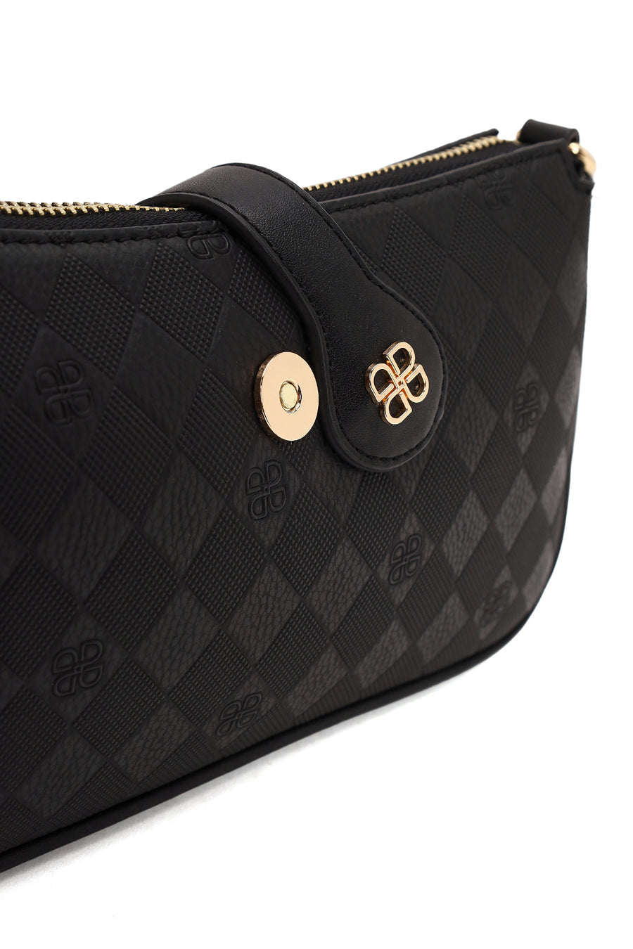 Woman Black Printed Mini Shoulder Bag
