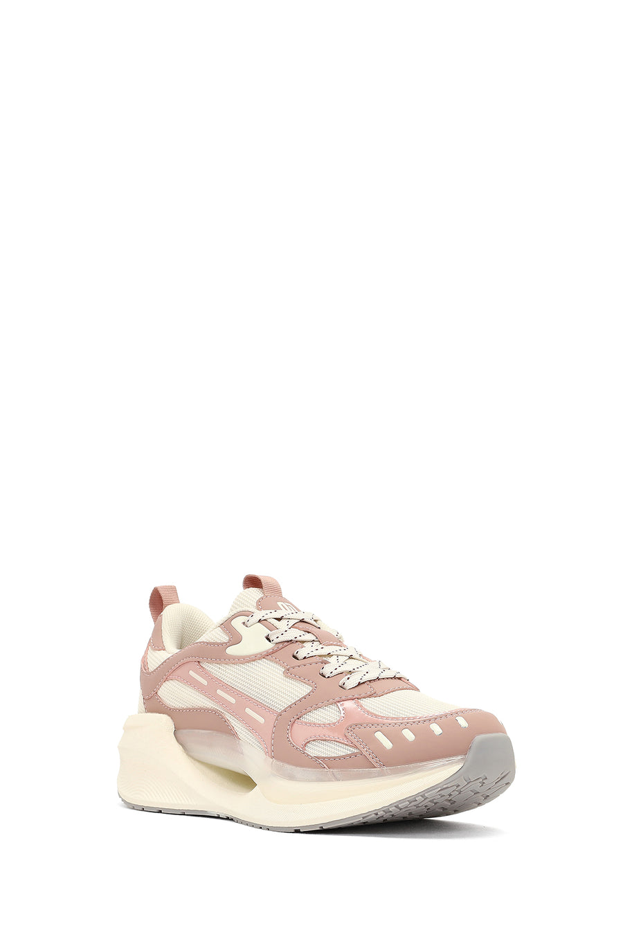 Derimod Studio Kadın Bej Bağcıklı Kalın Tabanlı Sneaker