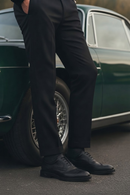 Male Black Lace-up Leather Casual Shoes | Derimod