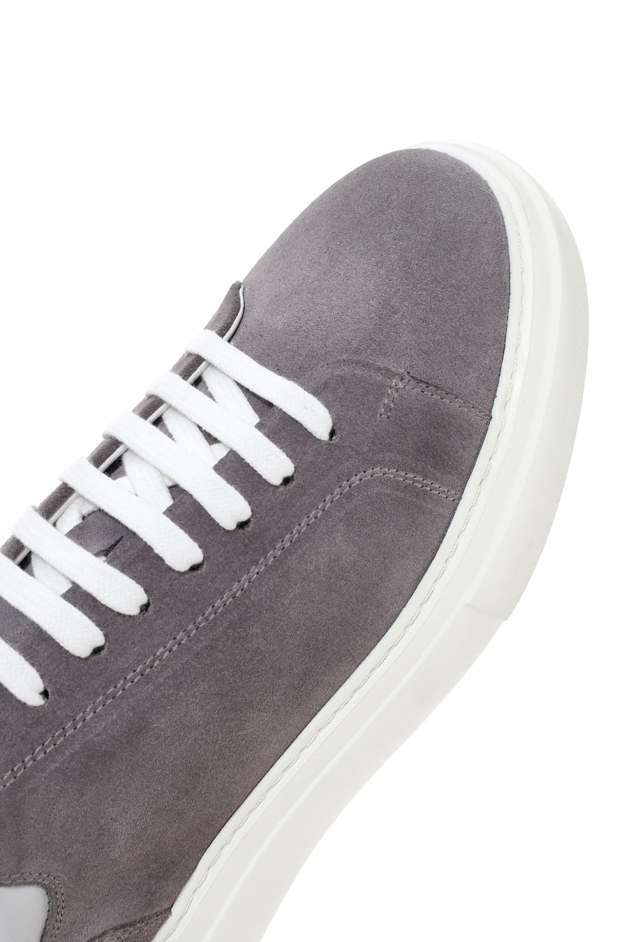 Men's Gray Thick Soled Suede Leather Sneaker