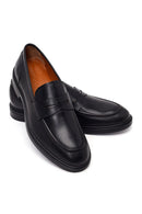 Male Black Leather Casual Loafer | Derimod