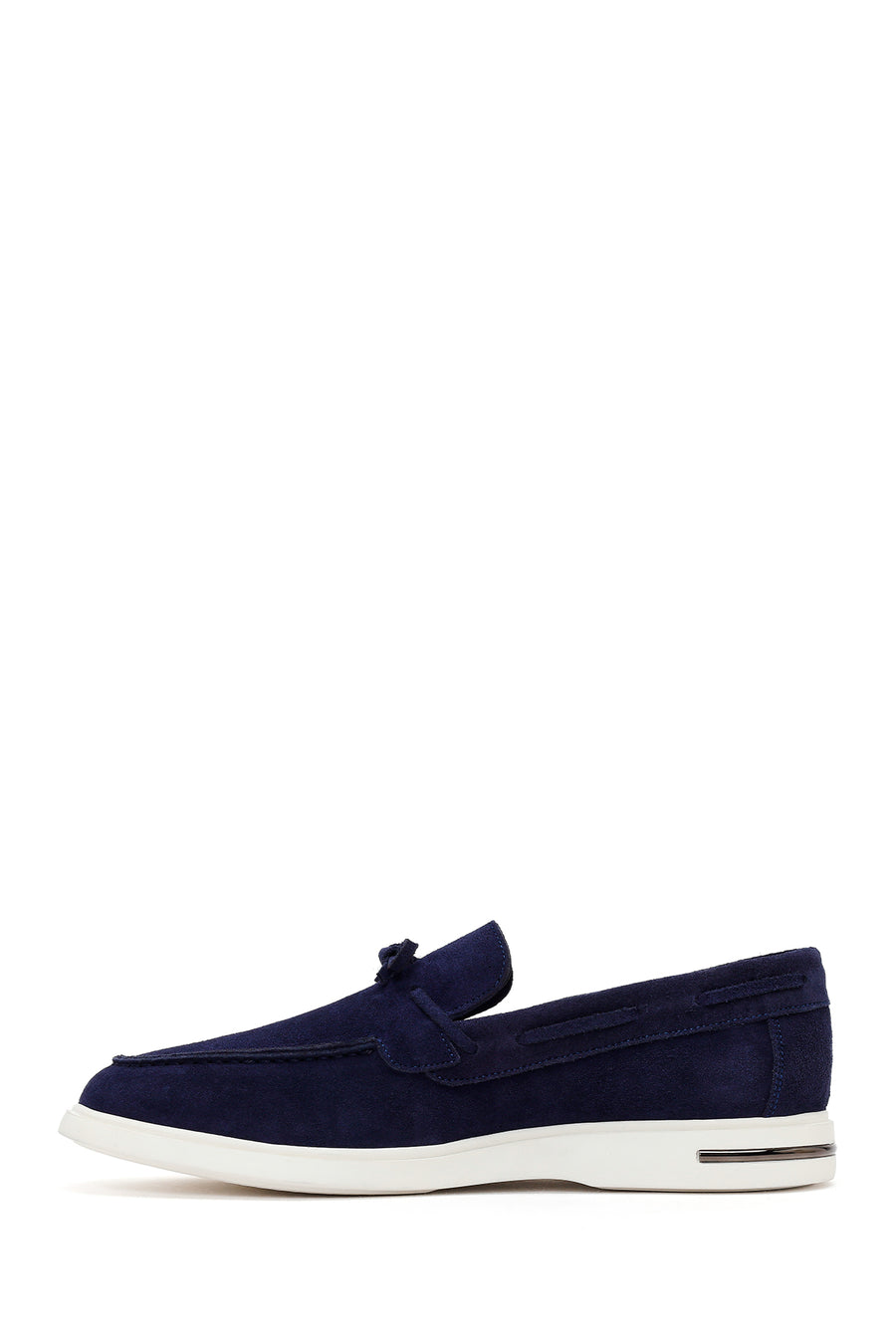 Erkek Lacivert Süet Deri Casual Loafer