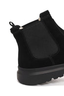 Male Black Thick-Soled Suede Chelsea Boots | Derimod