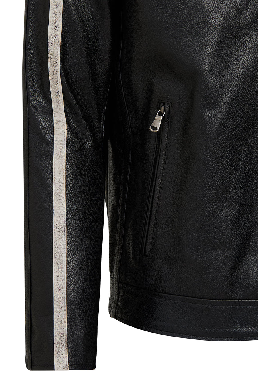 Middleton Erkek Siyah Slim-Fit Kısa Deri Ceket