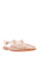 Women's Gold Ankle Strap Jelly Sandals | Derimod