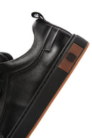 Men's Black Leather Sneaker | Derimod