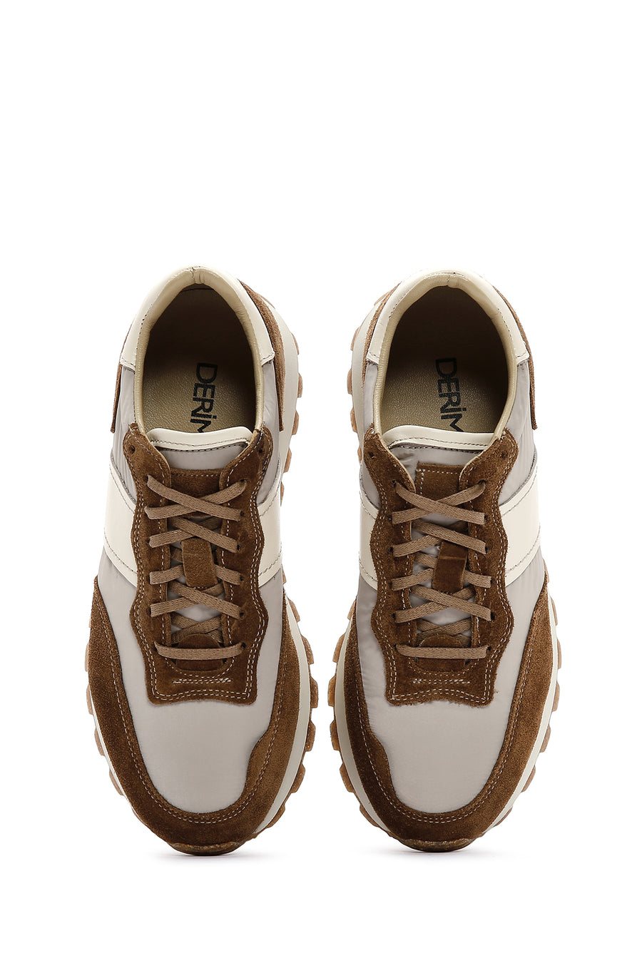 Erkek Vizon Süet Deri Detaylı Sneaker