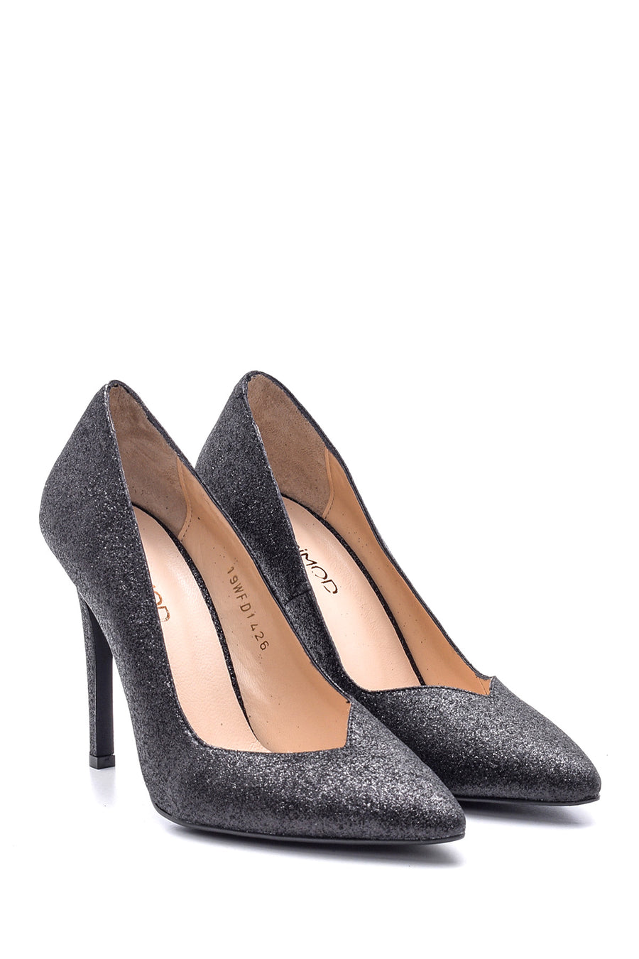 Kadın Simli Deri Stiletto
