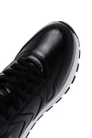 Kadın Siyah Kalın Tabanlı Deri Sneaker | Derimod