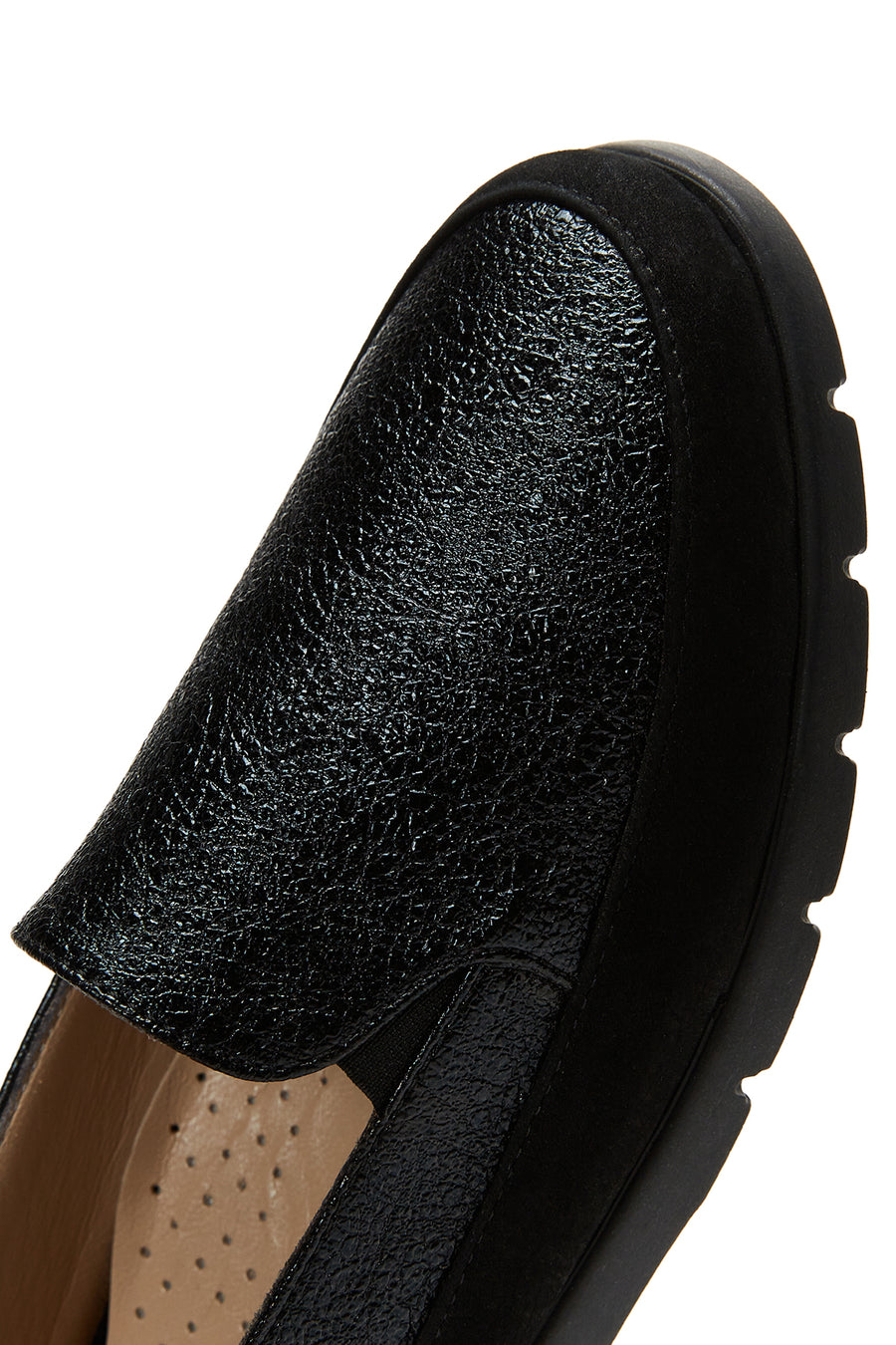 Kadın Siyah Deri Comfort Loafer